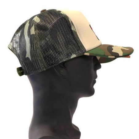 Raw Gorra Rejilla Trucker Camo Beige con Poker