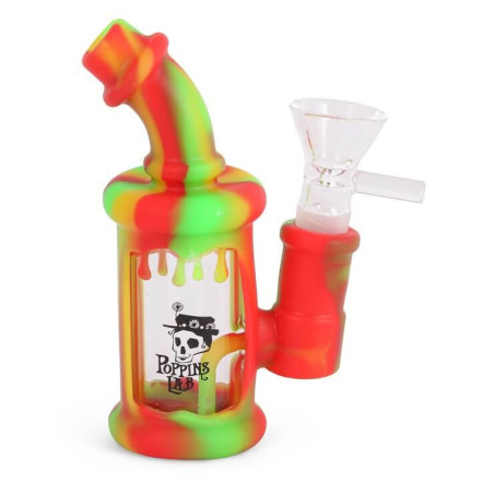 Bong cristal / silicona 11,6cm Poppins Lab