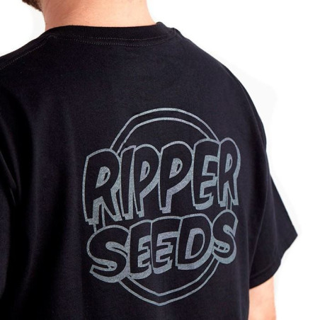 Camiseta Logo Blanco Ripper Seeds Negra